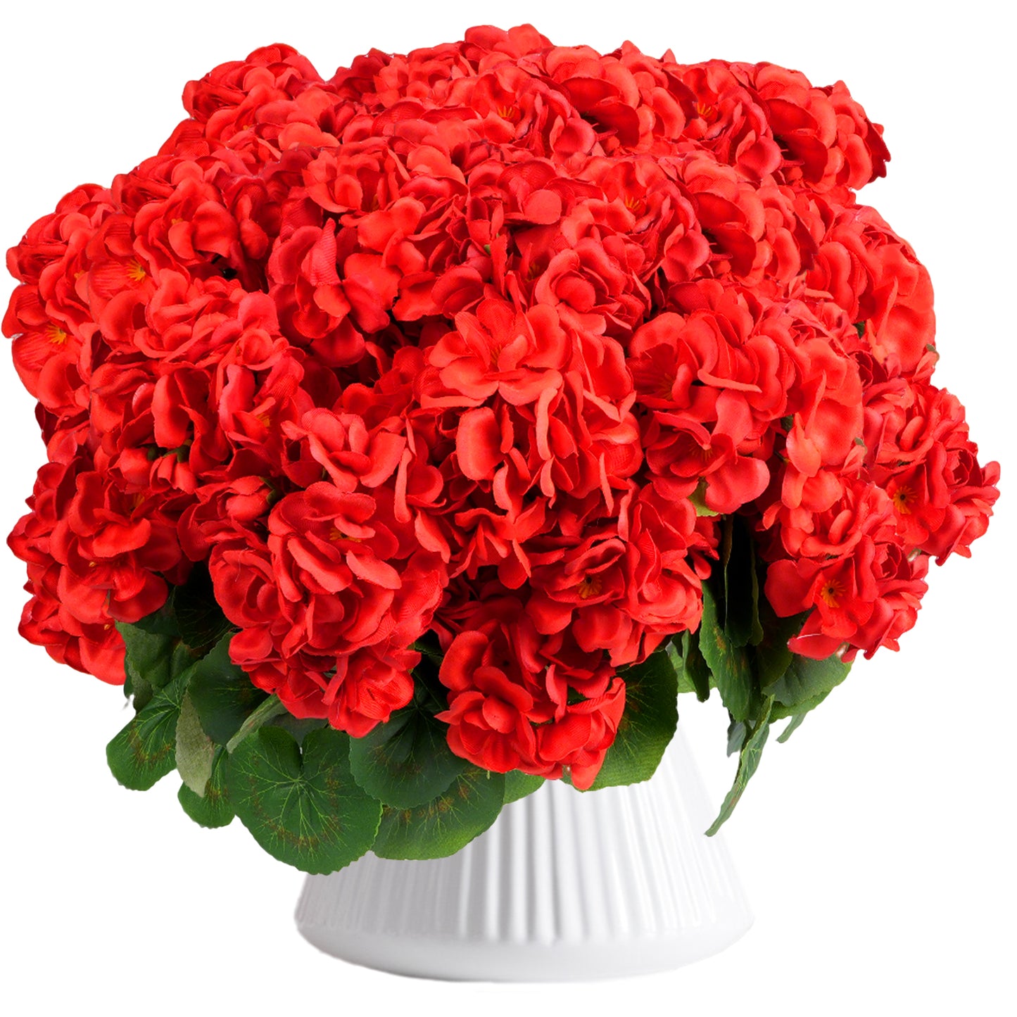 6 Bundles Artificial Geraniums for Outdoors, Faux Flowers Artificial Flowers Realistic for Outdoor, Faux Plants Outdoor UV Resistant for Garden Patio Porch Window Box Home Indoor Outdoor Decor